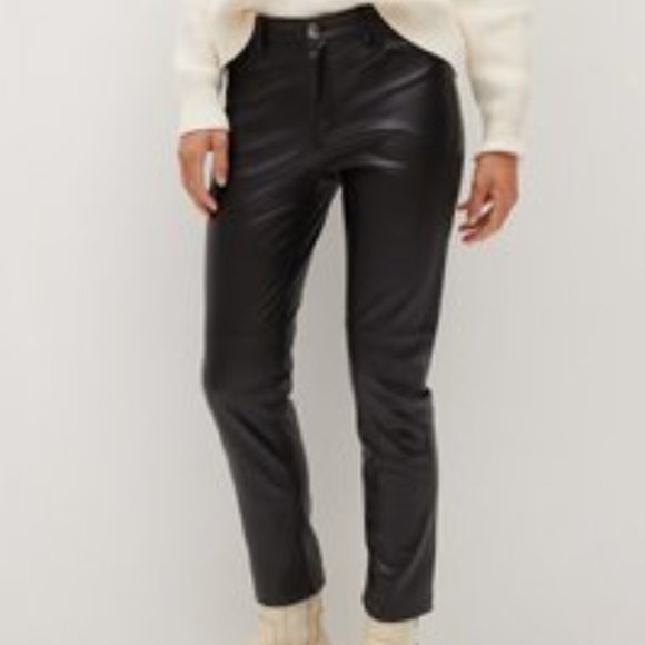 COPY - New leather with tags black pants, MANGO, Size 8/M - Picture 3 of 3